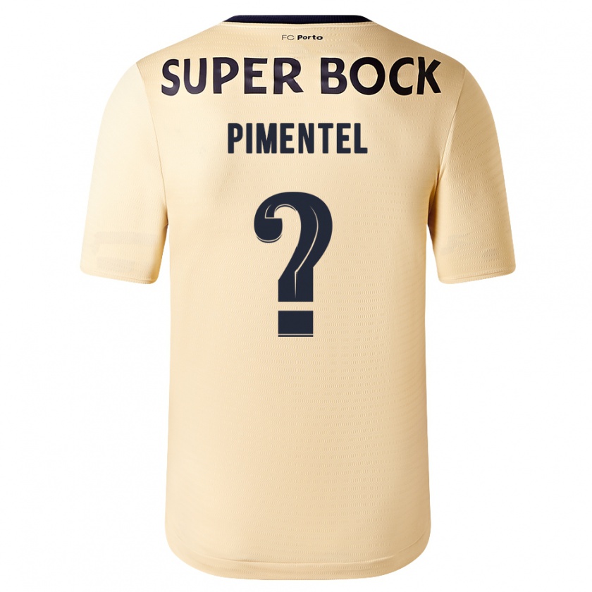 Kandiny Kinderen Eric Pimentel #0 Beige-Gouden Uitshirt Uittenue 2023/24 T-Shirt België