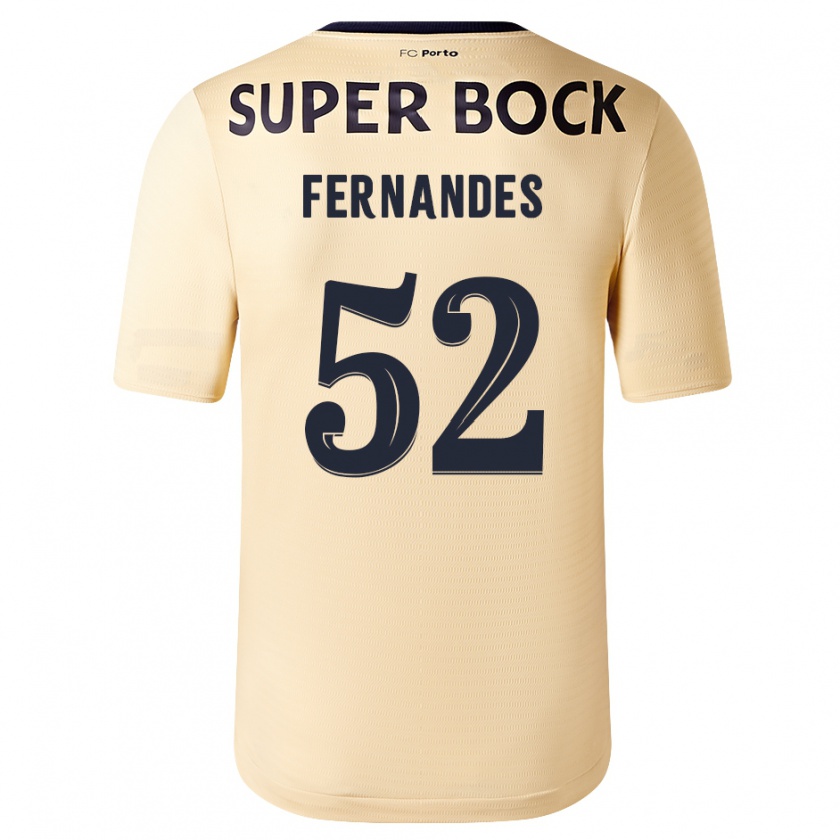 Kandiny Kinderen Martim Fernandes #52 Beige-Gouden Uitshirt Uittenue 2023/24 T-Shirt België