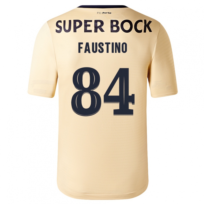 Kandiny Kinder Levi Faustino #84 Beige-Gold Auswärtstrikot Trikot 2023/24 T-Shirt Österreich