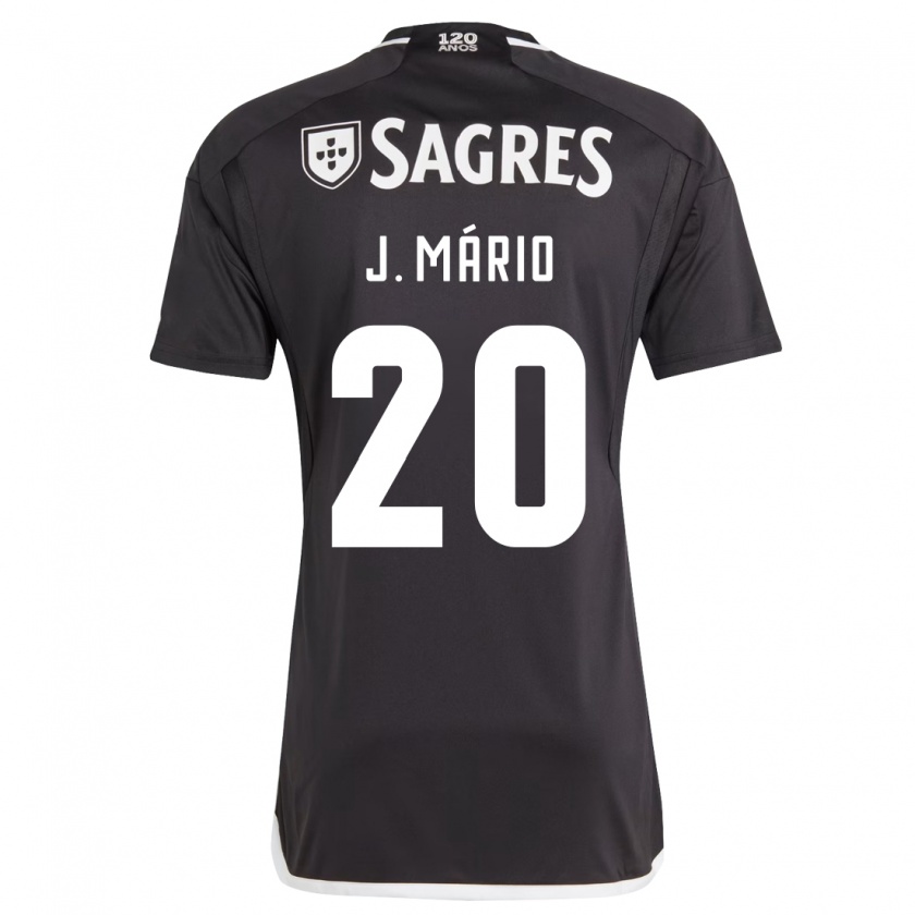 Kandiny Bambino Maglia João Mário #20 Nero Kit Gara Away 2023/24 Maglietta