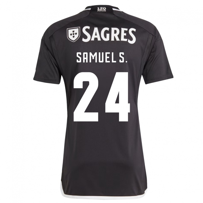 Kandiny Bambino Maglia Samuel Soares #24 Nero Kit Gara Away 2023/24 Maglietta