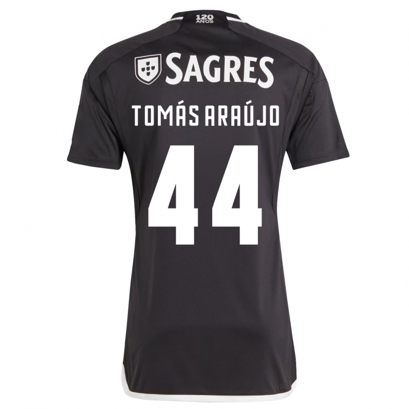 Kandiny Bambino Maglia Tomás Araújo #44 Nero Kit Gara Away 2023/24 Maglietta