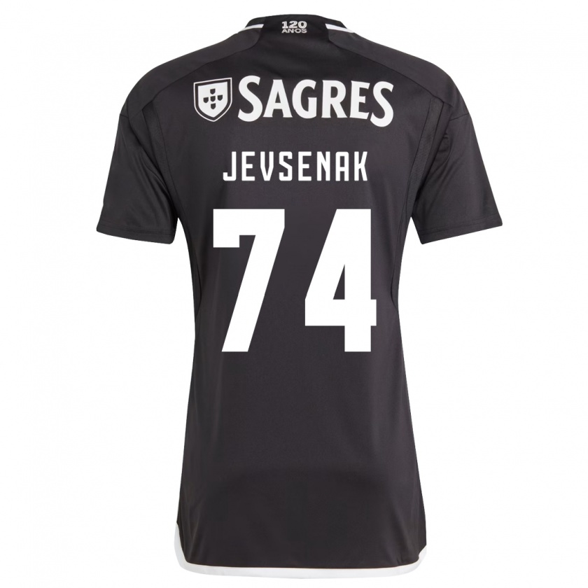 Kandiny Bambino Maglia Zan Jevsenak #74 Nero Kit Gara Away 2023/24 Maglietta