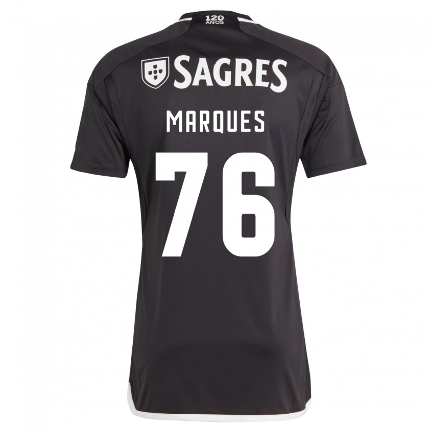 Kandiny Niño Camiseta Gustavo Marques #76 Negro 2ª Equipación 2023/24 La Camisa