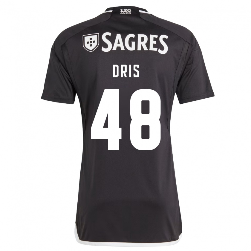 Kandiny Bambino Maglia Sofiane Dris #48 Nero Kit Gara Away 2023/24 Maglietta