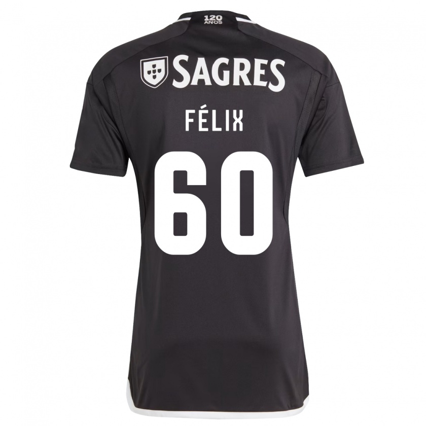 Kandiny Niño Camiseta Nuno Félix #60 Negro 2ª Equipación 2023/24 La Camisa