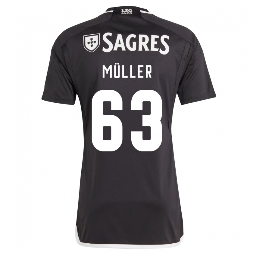 Kandiny Niño Camiseta José Müller #63 Negro 2ª Equipación 2023/24 La Camisa