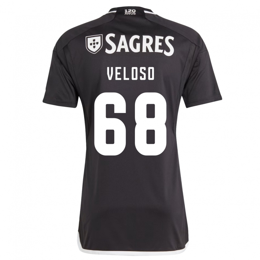 Kandiny Kinder João Veloso #68 Schwarz Auswärtstrikot Trikot 2023/24 T-Shirt Österreich