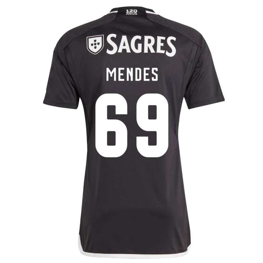 Kandiny Niño Camiseta Vladimir Mendes #69 Negro 2ª Equipación 2023/24 La Camisa