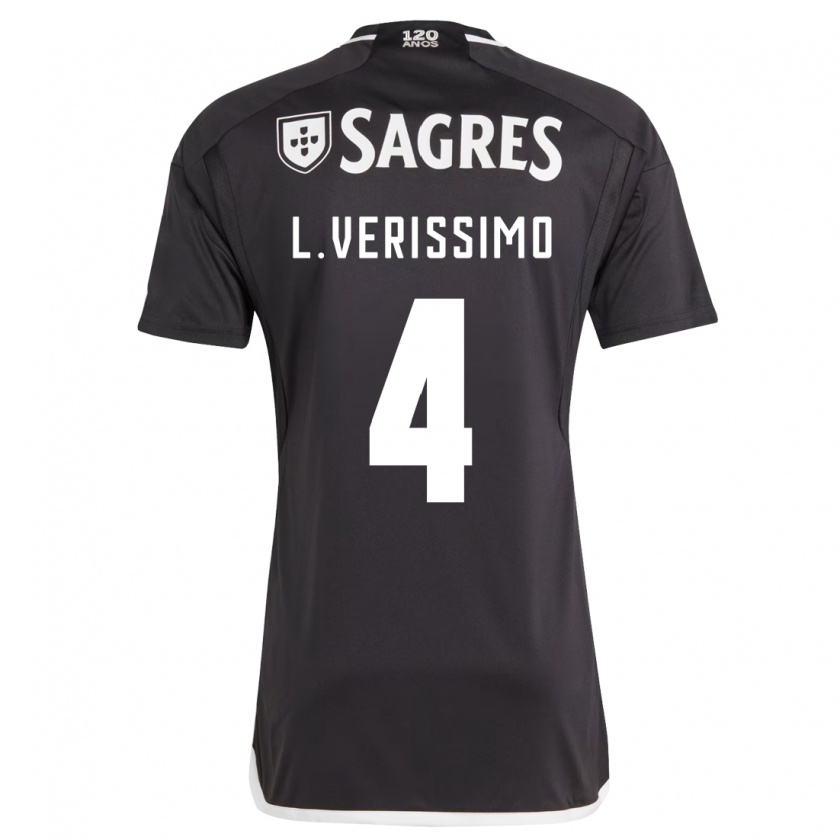 Kandiny Niño Camiseta Lucas Verissimo #4 Negro 2ª Equipación 2023/24 La Camisa