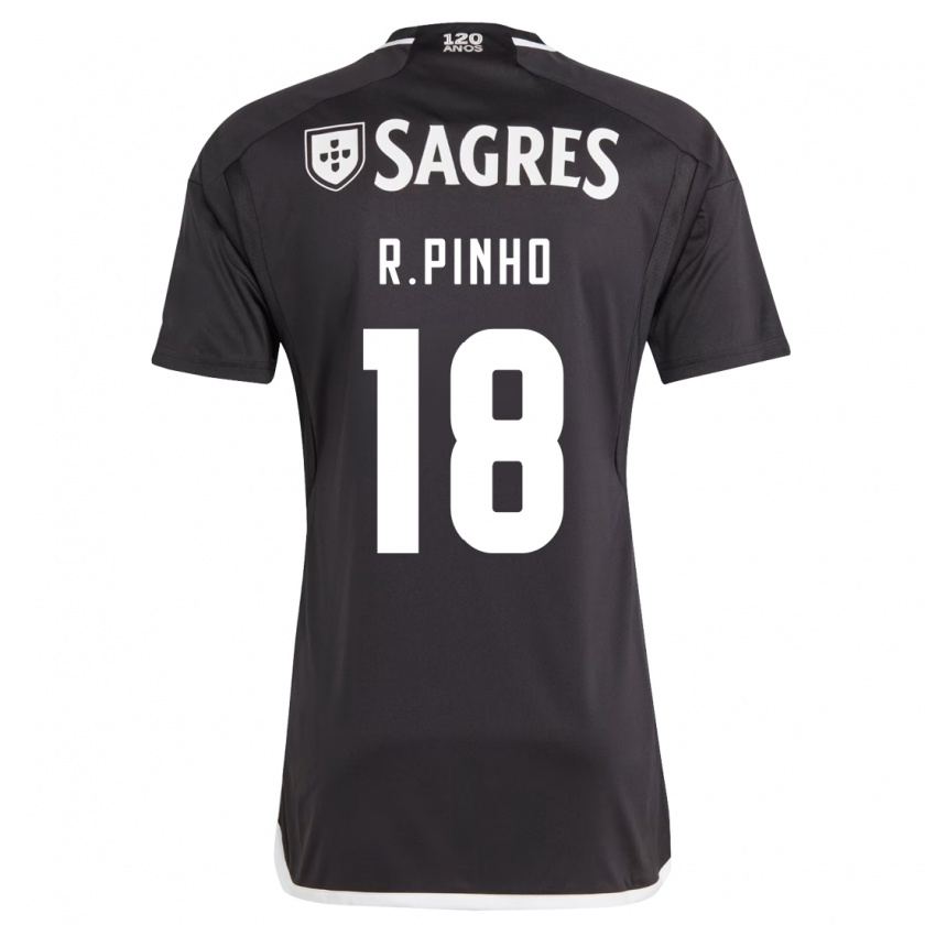 Kandiny Niño Camiseta Rodrigo Pinho #18 Negro 2ª Equipación 2023/24 La Camisa