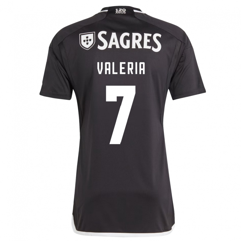 Kandiny Bambino Maglia Valeria #7 Nero Kit Gara Away 2023/24 Maglietta