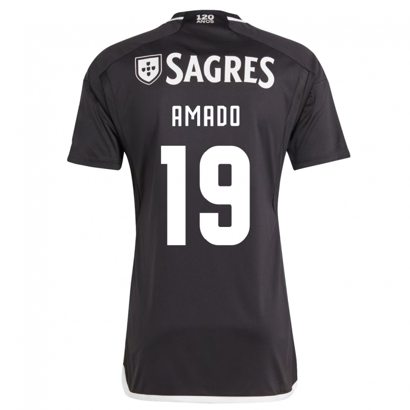 Kandiny Bambino Maglia Catarina Amado #19 Nero Kit Gara Away 2023/24 Maglietta