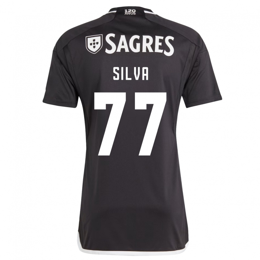 Kandiny Kinder Jessica Silva #77 Schwarz Auswärtstrikot Trikot 2023/24 T-Shirt Österreich