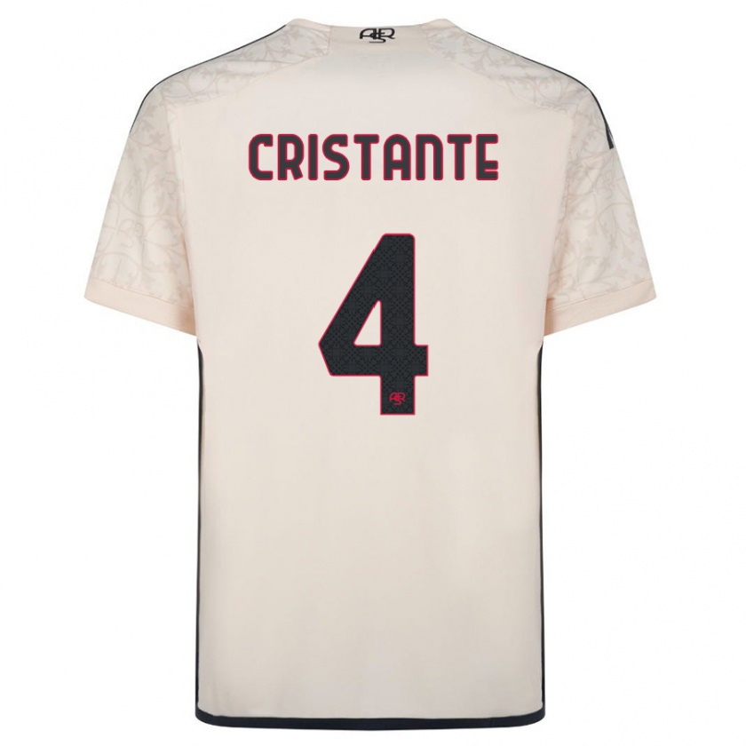 Kandiny Niño Camiseta Bryan Cristante #4 Blanquecino 2ª Equipación 2023/24 La Camisa