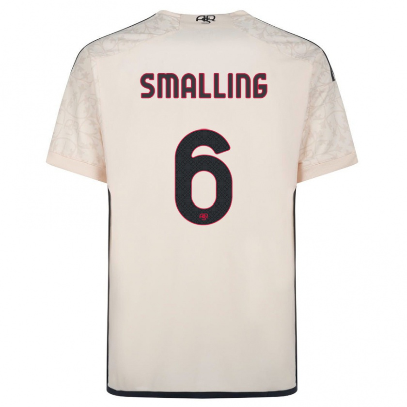 Kandiny Kinder Chris Smalling #6 Cremefarben Auswärtstrikot Trikot 2023/24 T-Shirt Österreich