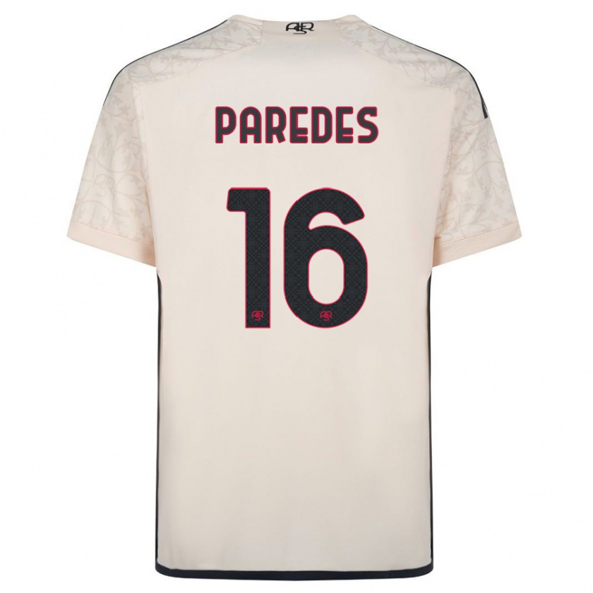 Kandiny Niño Camiseta Leandro Paredes #16 Blanquecino 2ª Equipación 2023/24 La Camisa