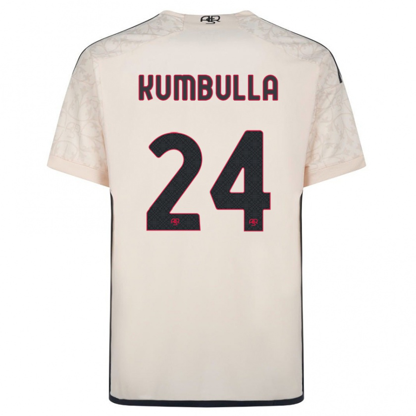 Kandiny Bambino Maglia Marash Kumbulla #24 Bianco Blu Kit Gara Away 2023/24 Maglietta