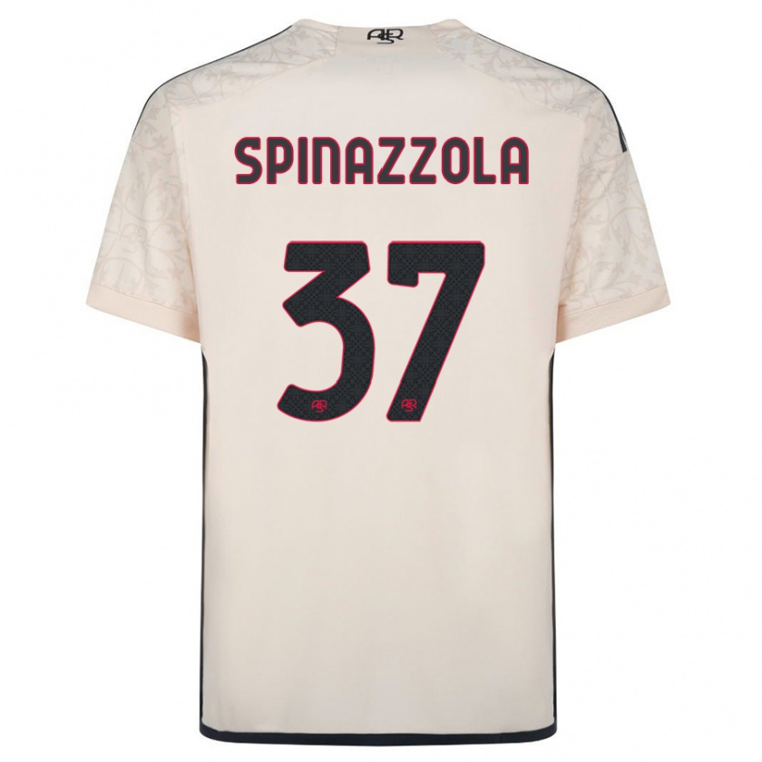 Kandiny Niño Camiseta Leonardo Spinazzola #37 Blanquecino 2ª Equipación 2023/24 La Camisa