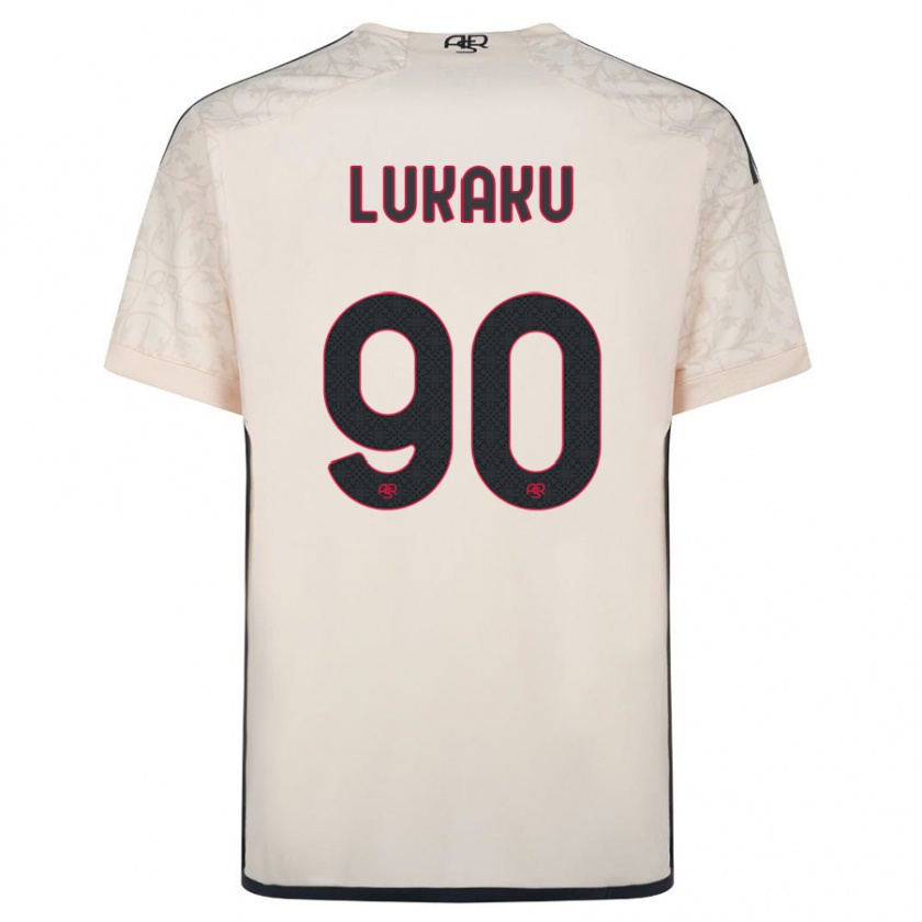 Kandiny Niño Camiseta Romelu Lukaku #90 Blanquecino 2ª Equipación 2023/24 La Camisa