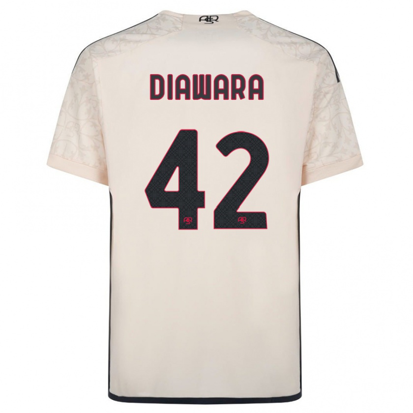 Kandiny Kinder Amadou Diawara #42 Cremefarben Auswärtstrikot Trikot 2023/24 T-Shirt Österreich