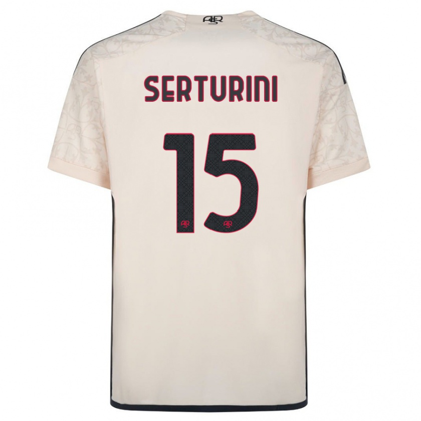 Kandiny Bambino Maglia Annamaria Serturini #15 Bianco Blu Kit Gara Away 2023/24 Maglietta