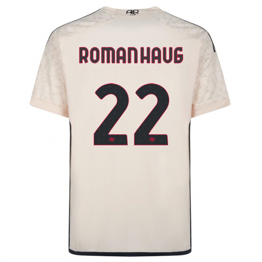 Kandiny Bambino Maglia Sophie Roman Haug #22 Bianco Blu Kit Gara Away 2023/24 Maglietta