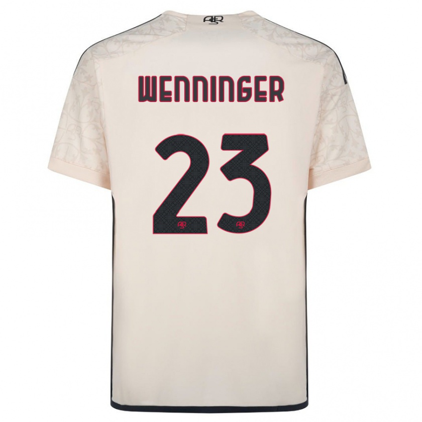 Kandiny Niño Camiseta Carina Wenninger #23 Blanquecino 2ª Equipación 2023/24 La Camisa