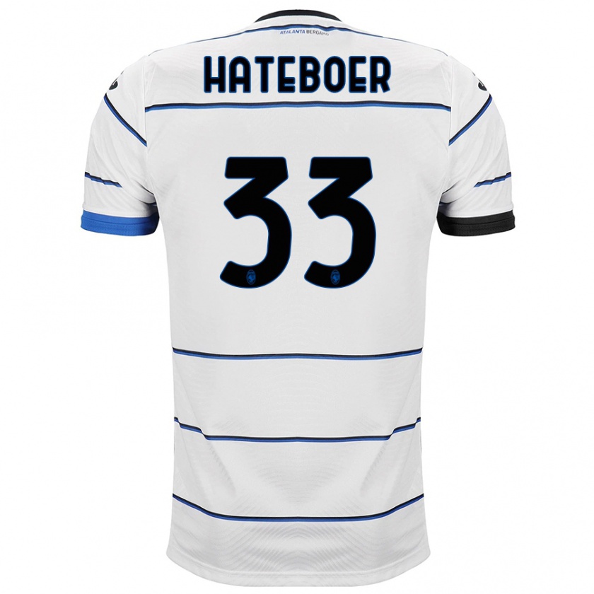 Kandiny Bambino Maglia Hans Hateboer #33 Bianco Kit Gara Away 2023/24 Maglietta