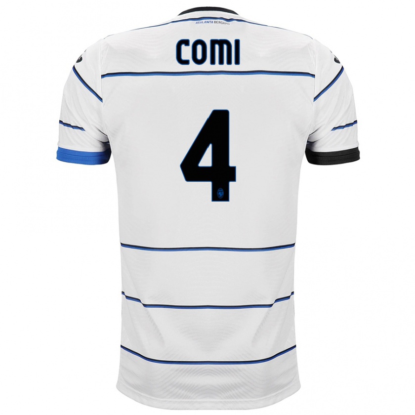 Kandiny Bambino Maglia Pietro Comi #4 Bianco Kit Gara Away 2023/24 Maglietta