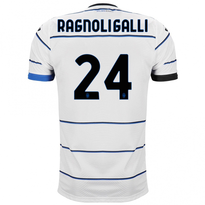 Kandiny Bambino Maglia Federico Ragnoli Galli #24 Bianco Kit Gara Away 2023/24 Maglietta