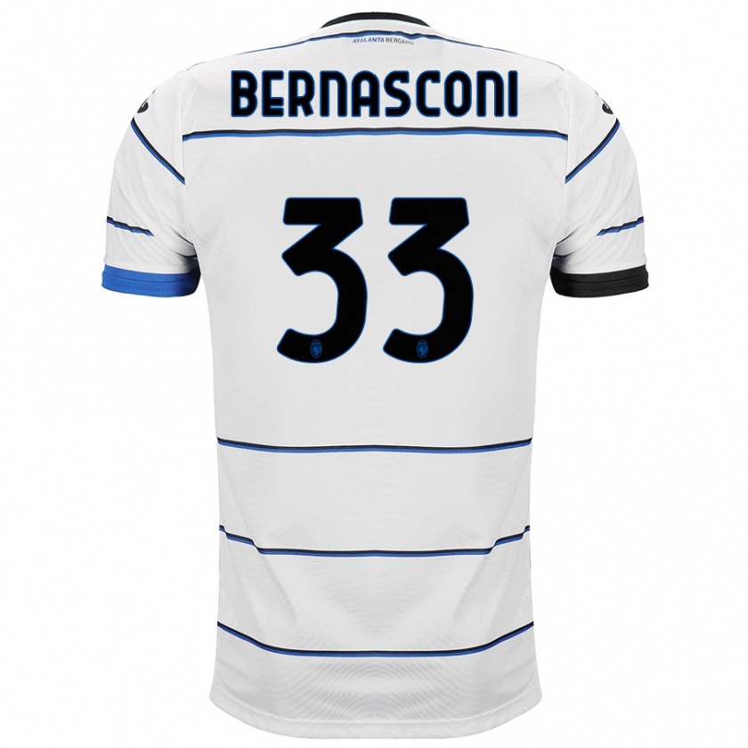 Kandiny Bambino Maglia Lorenzo Bernasconi #33 Bianco Kit Gara Away 2023/24 Maglietta