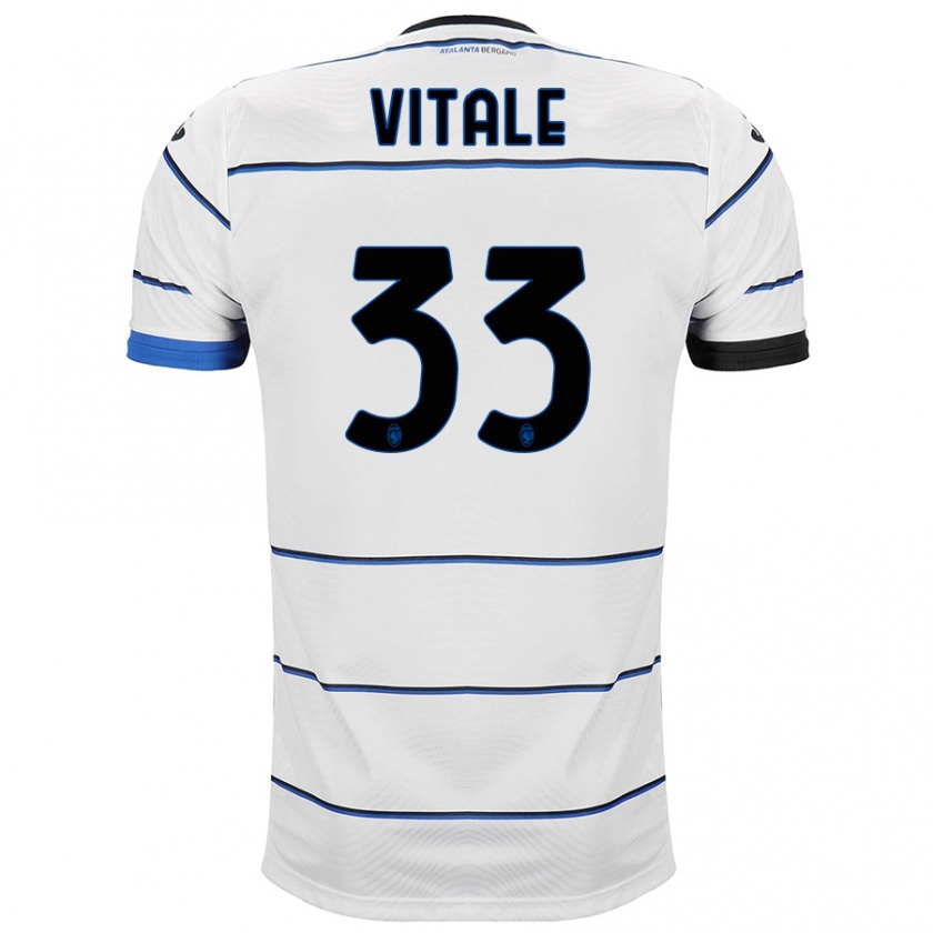 Kandiny Bambino Maglia Francesca Vitale #33 Bianco Kit Gara Away 2023/24 Maglietta