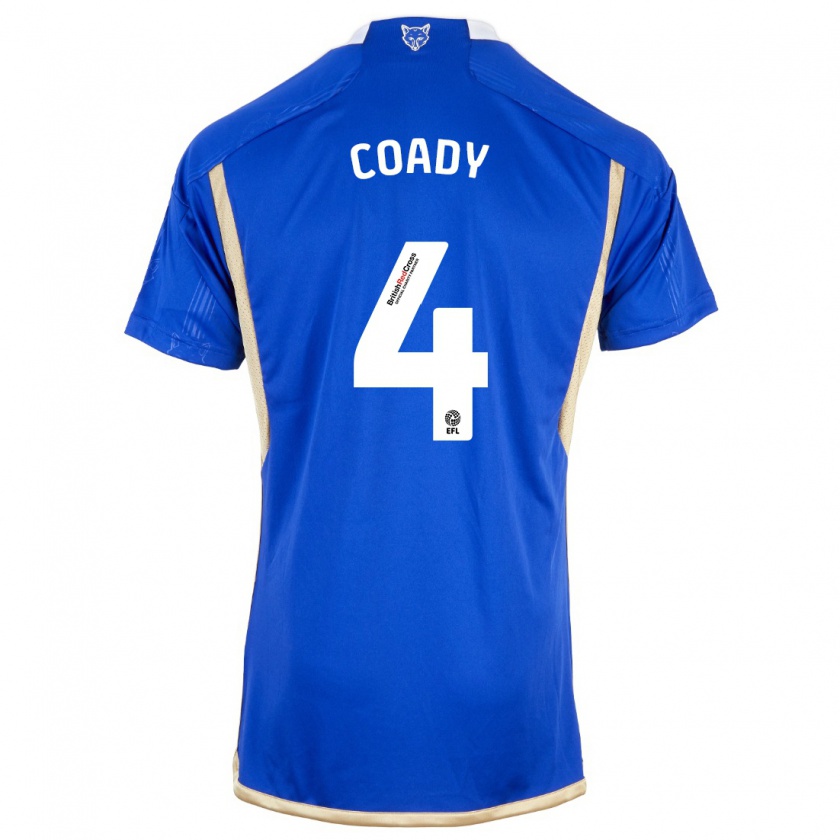 Kandiny Męski Conor Coady #4 Królewski Niebieski Domowa Koszulka 2023/24 Koszulki Klubowe