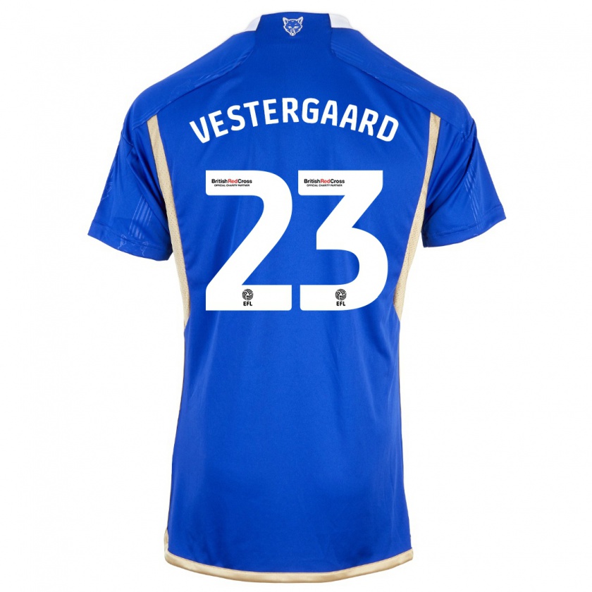 Kandiny Heren Jannik Vestergaard #23 Koningsblauw Thuisshirt Thuistenue 2023/24 T-Shirt België