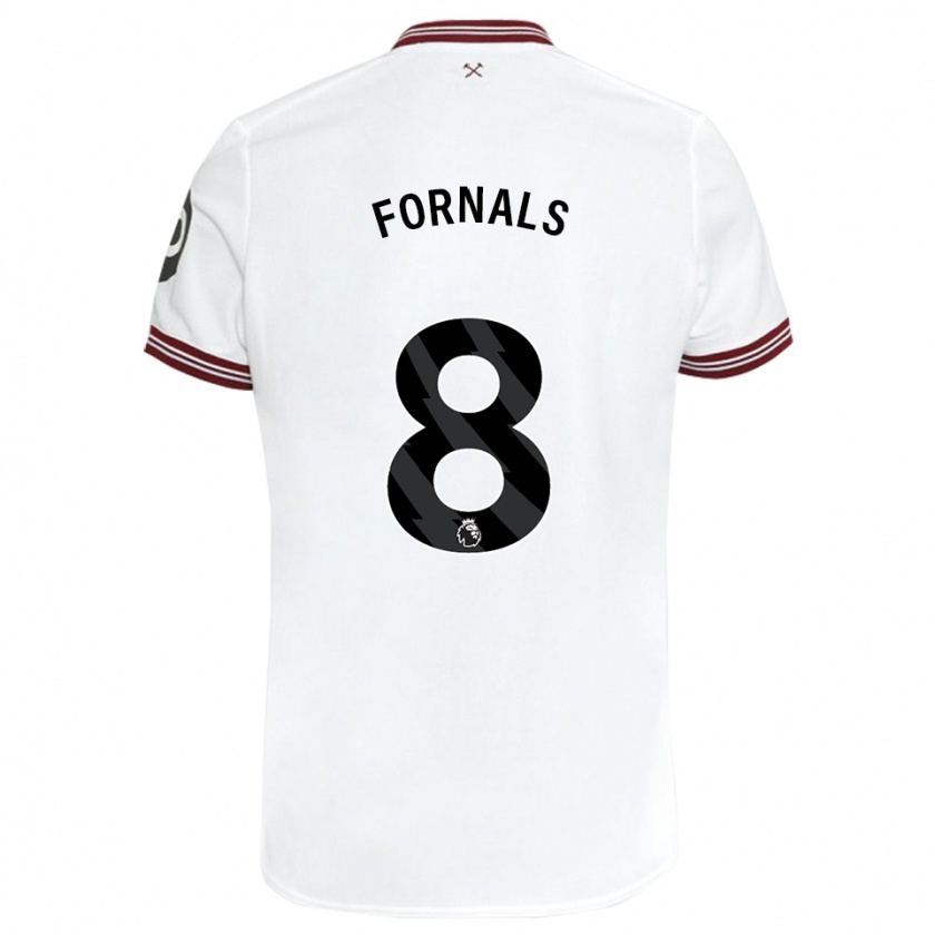 Kandiny Uomo Maglia Pablo Fornals #8 Bianco Kit Gara Away 2023/24 Maglietta