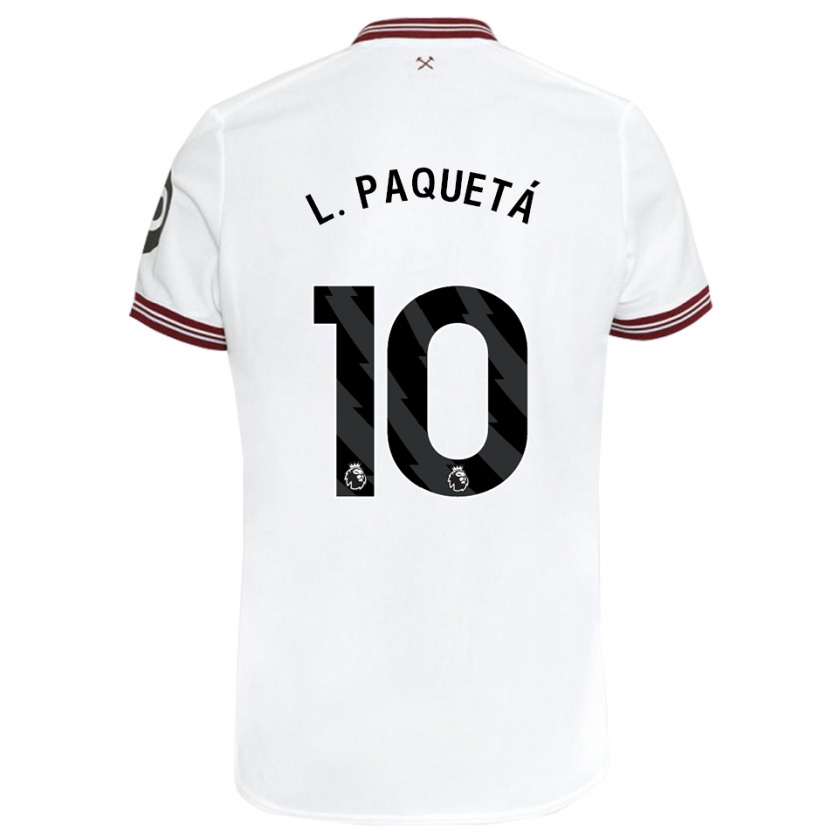 Kandiny Heren Lucas Paquetá #10 Wit Uitshirt Uittenue 2023/24 T-Shirt België