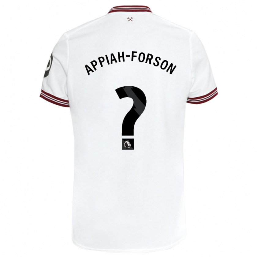 Kandiny Hombre Camiseta Keenan Appiah-Forson #0 Blanco 2ª Equipación 2023/24 La Camisa