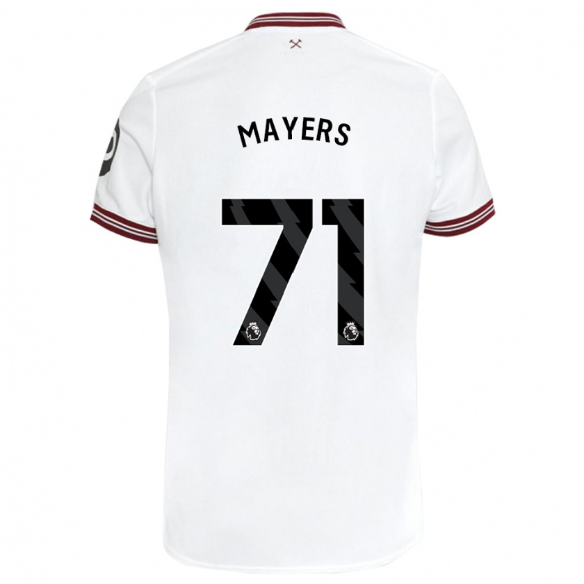 Kandiny Hombre Camiseta Ezra Mayers #71 Blanco 2ª Equipación 2023/24 La Camisa