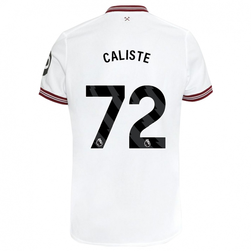 Kandiny Herren Gabriel Caliste #72 Weiß Auswärtstrikot Trikot 2023/24 T-Shirt Österreich