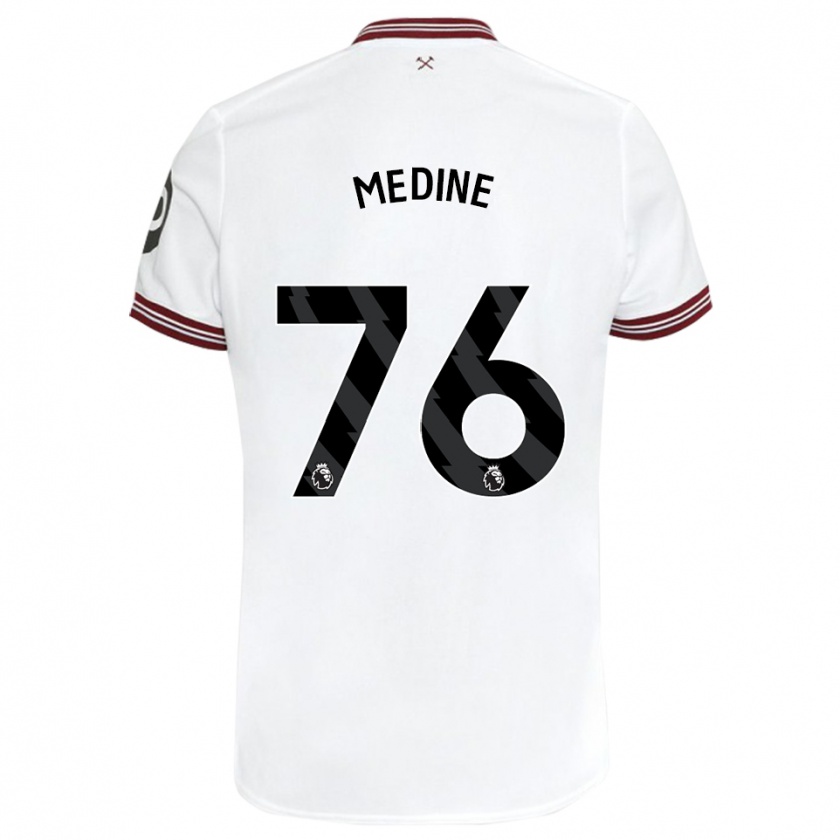 Kandiny Hombre Camiseta Jethro Medine #76 Blanco 2ª Equipación 2023/24 La Camisa