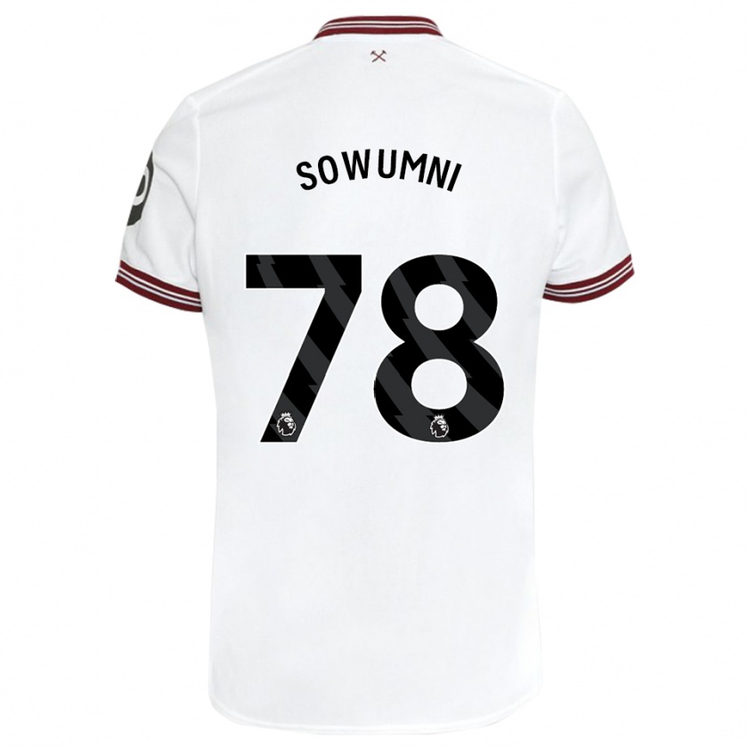 Kandiny Hombre Camiseta Elisha Sowumni #78 Blanco 2ª Equipación 2023/24 La Camisa