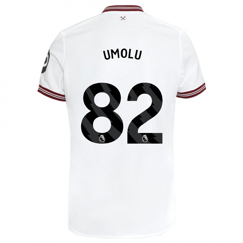 Kandiny Herren Jemiah Umolu #82 Weiß Auswärtstrikot Trikot 2023/24 T-Shirt Österreich