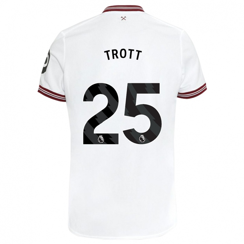 Kandiny Hombre Camiseta Nathan Trott #25 Blanco 2ª Equipación 2023/24 La Camisa