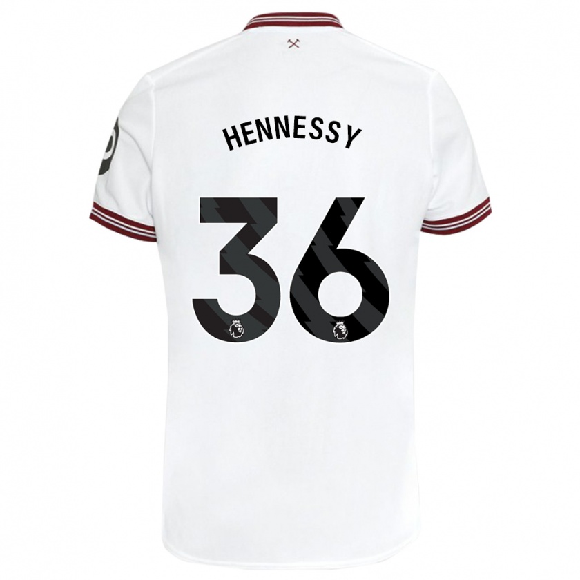 Kandiny Uomo Maglia Alexandra Hennessy #36 Bianco Kit Gara Away 2023/24 Maglietta