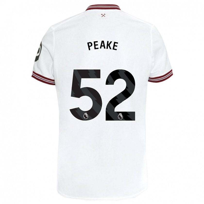 Kandiny Hombre Camiseta Lennon Peake #52 Blanco 2ª Equipación 2023/24 La Camisa