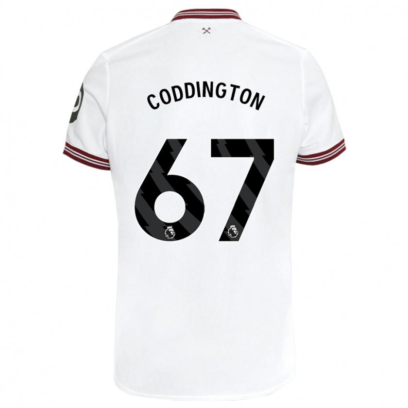 Kandiny Hombre Camiseta Remy Coddington #67 Blanco 2ª Equipación 2023/24 La Camisa