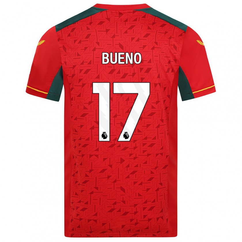 Kandiny Uomo Maglia Hugo Bueno #17 Rosso Kit Gara Away 2023/24 Maglietta