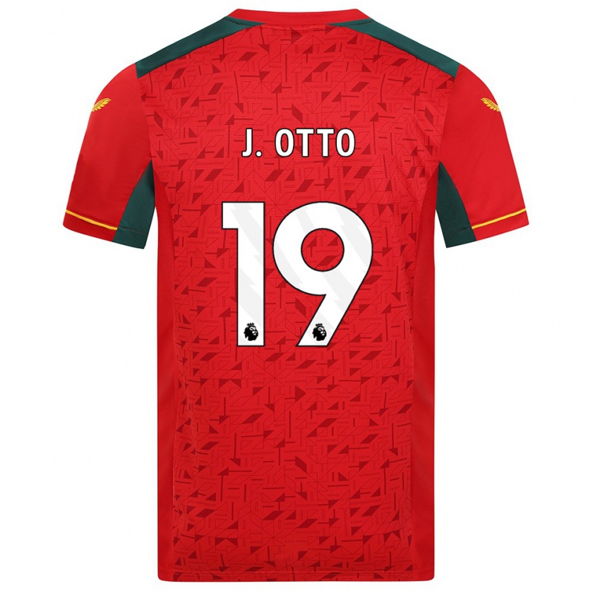 Kandiny Uomo Maglia Jonny Otto #19 Rosso Kit Gara Away 2023/24 Maglietta