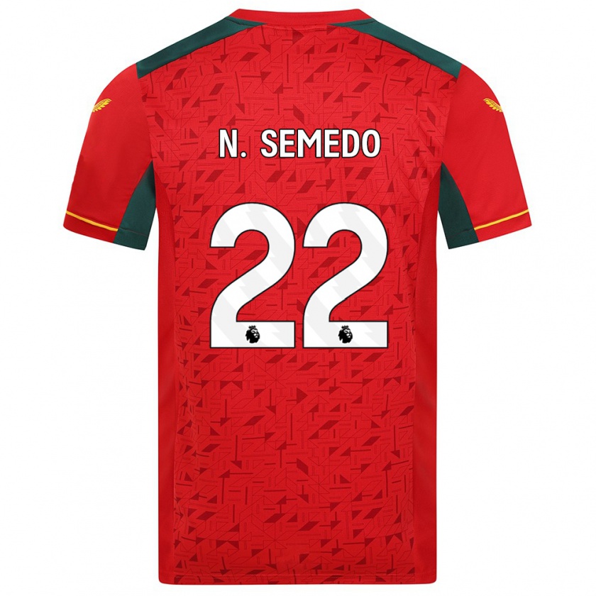 Kandiny Uomo Maglia Nélson Semedo #22 Rosso Kit Gara Away 2023/24 Maglietta